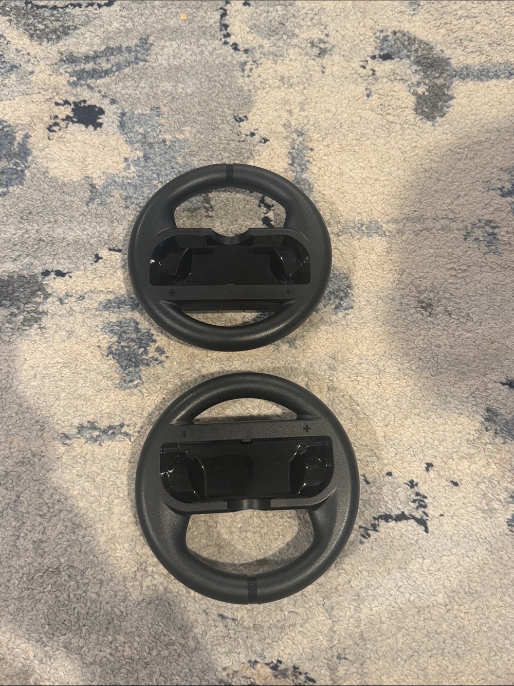 Nintendo Switch Pair of Black Gaming Steering Wheel Controllers